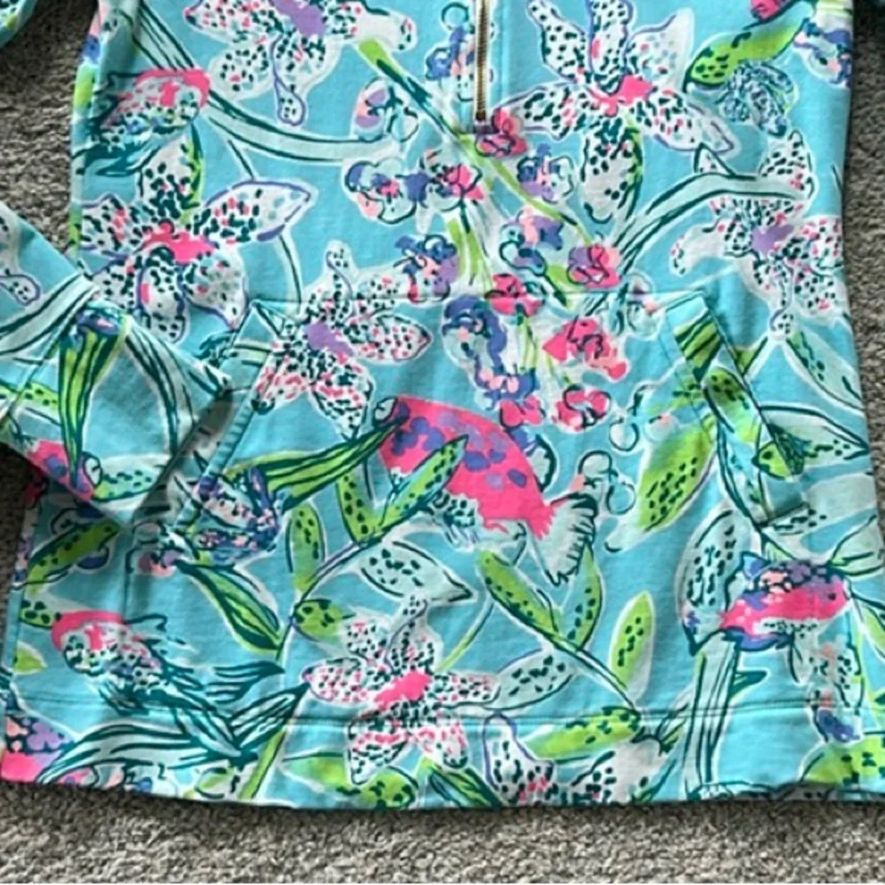 Lilly Pulitzer UPF 50+ Skipper Popover Bali Blue Sway This Way - Picture 8 of 9